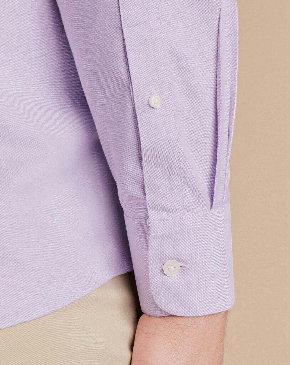 Lavender Purple Charles Tyrwhitt Button-Down Collar Non-Iron Stretch Oxford Shirt | ZTBYAO-986