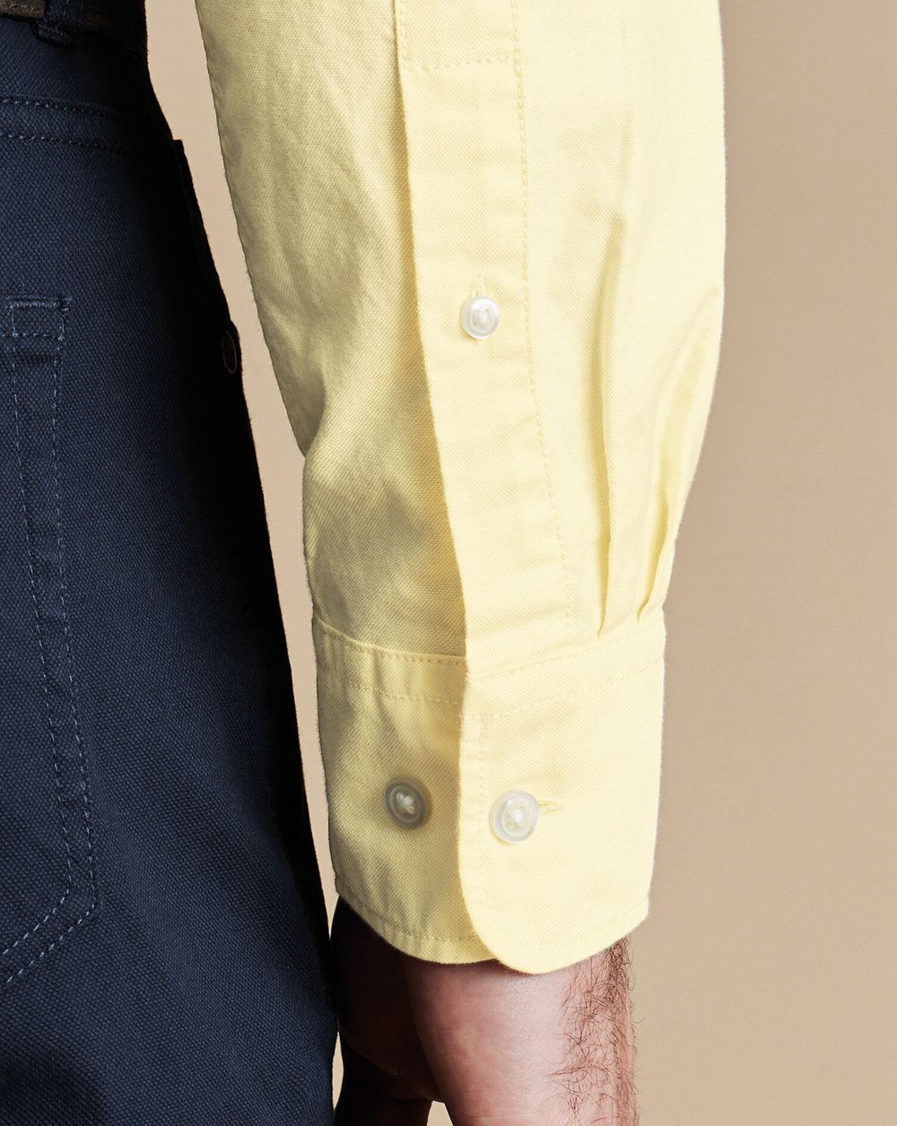 Lemon Charles Tyrwhitt Button-Down Collar Stretch Washed Oxford Shirt | TWULAP-367