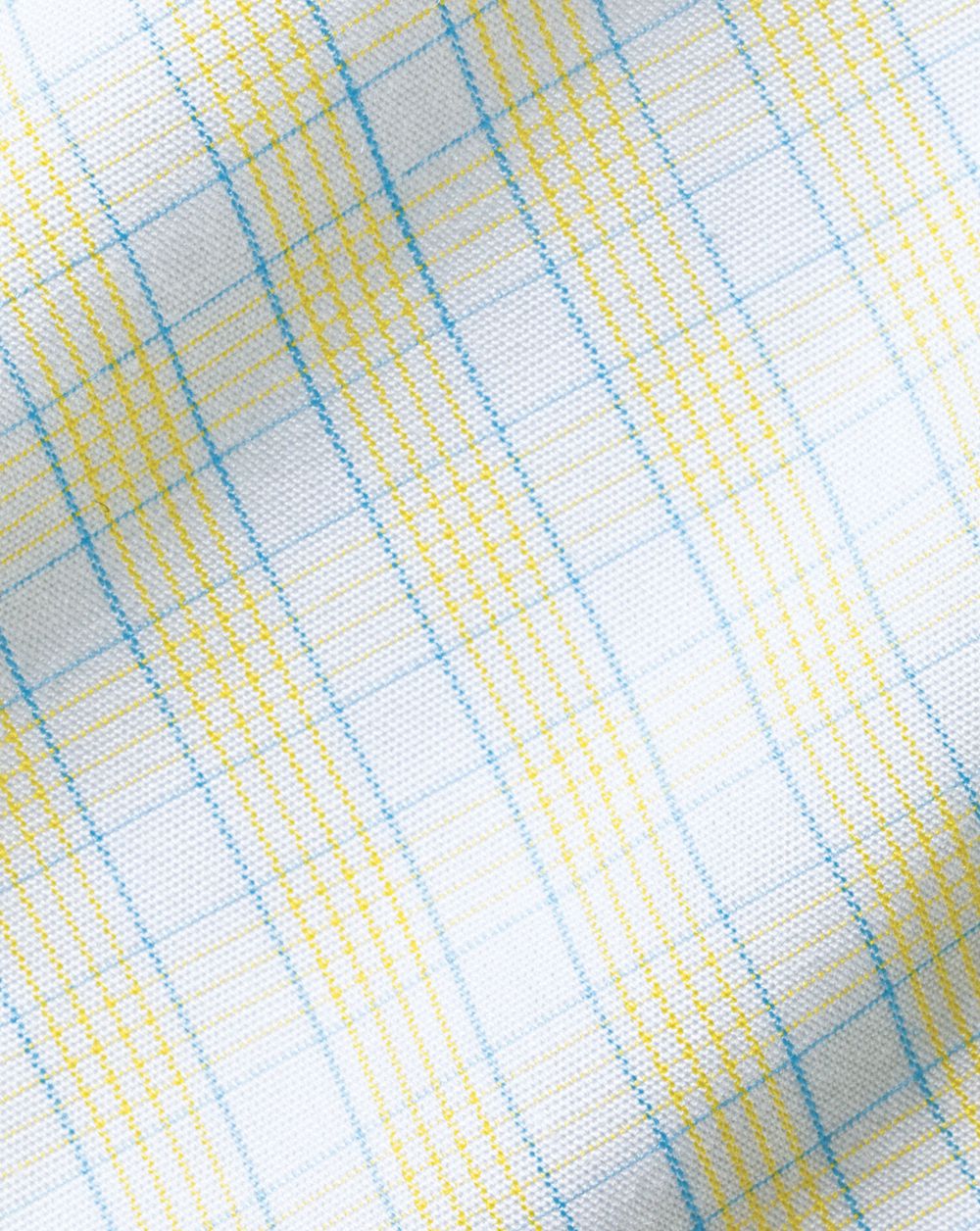 Lemon Charles Tyrwhitt Spread Collar Non-Iron Poplin Check Shirt | CBLMDN-302