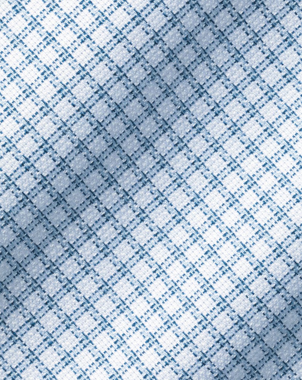 Light Blue Charles Tyrwhitt Non-Iron Royal Oxford Check Shirt | APUGXT-407