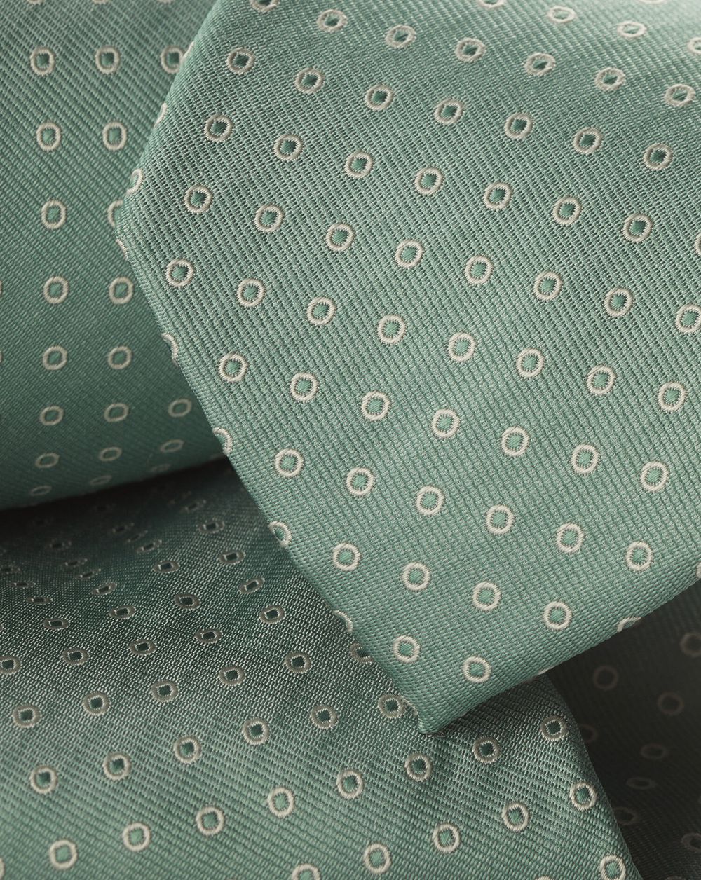 Light Green Charles Tyrwhitt Spot Pattern Silk Tie | ULFMIQ-729