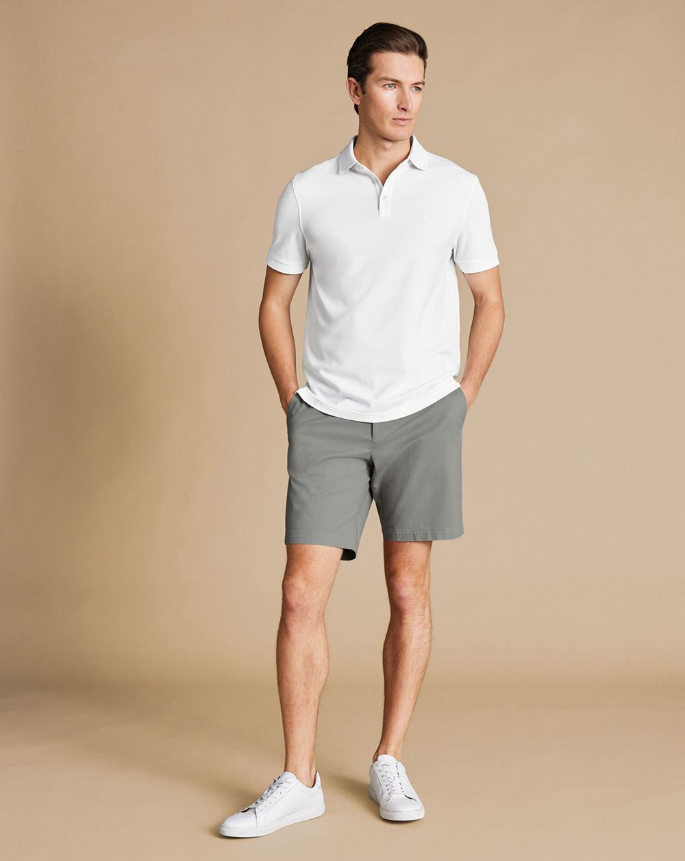 Light Grey Charles Tyrwhitt Cotton Short | QIMCOH-732