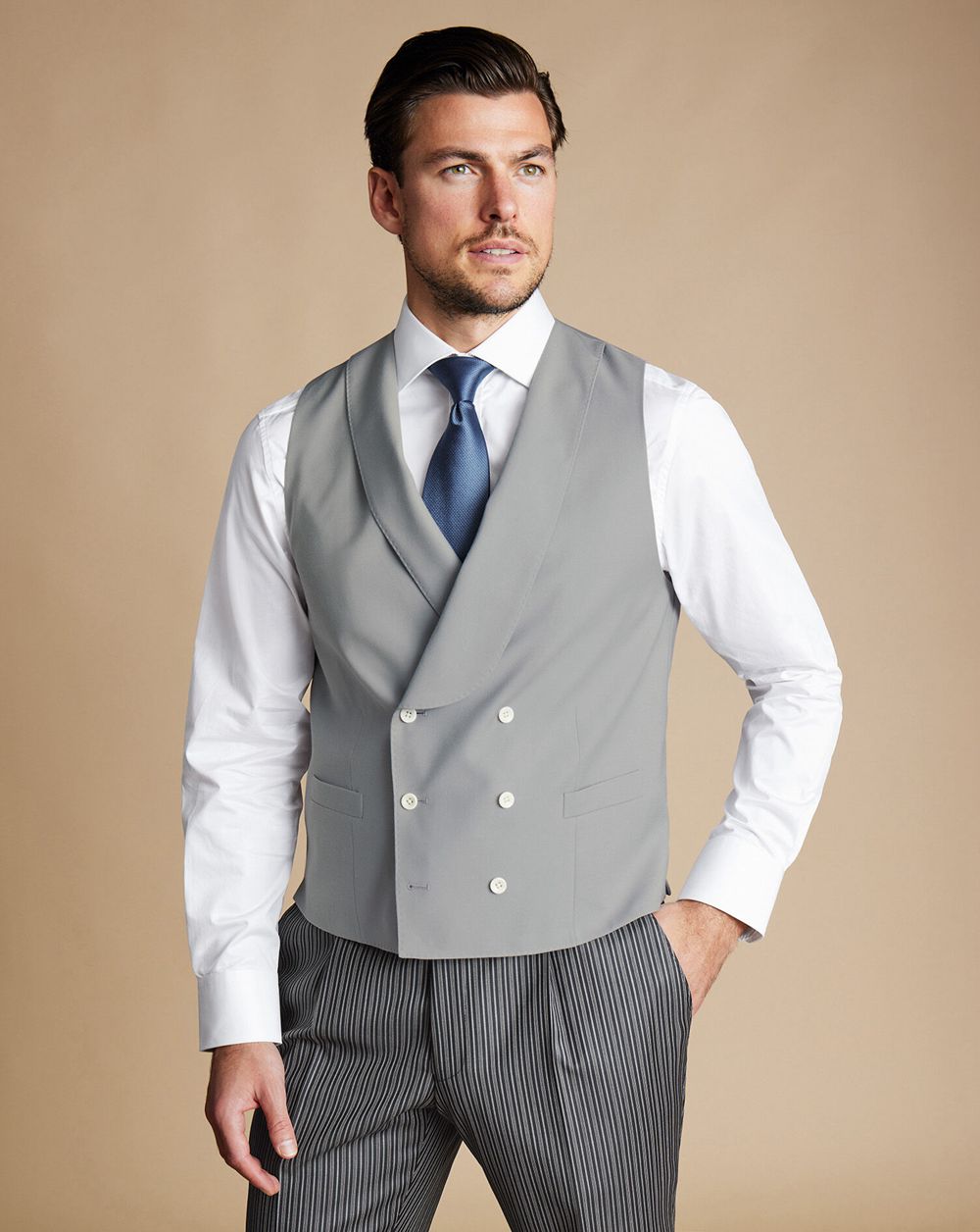 Light Grey Charles Tyrwhitt Morning Suit Vest | OPRFAI-124