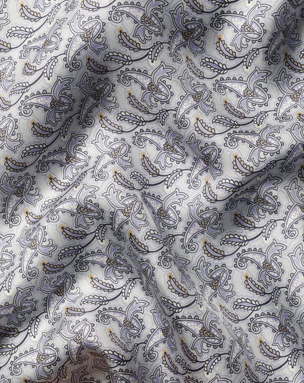 Light Grey Charles Tyrwhitt Paisley Print Silk Pocket Square | GYTUNF-591