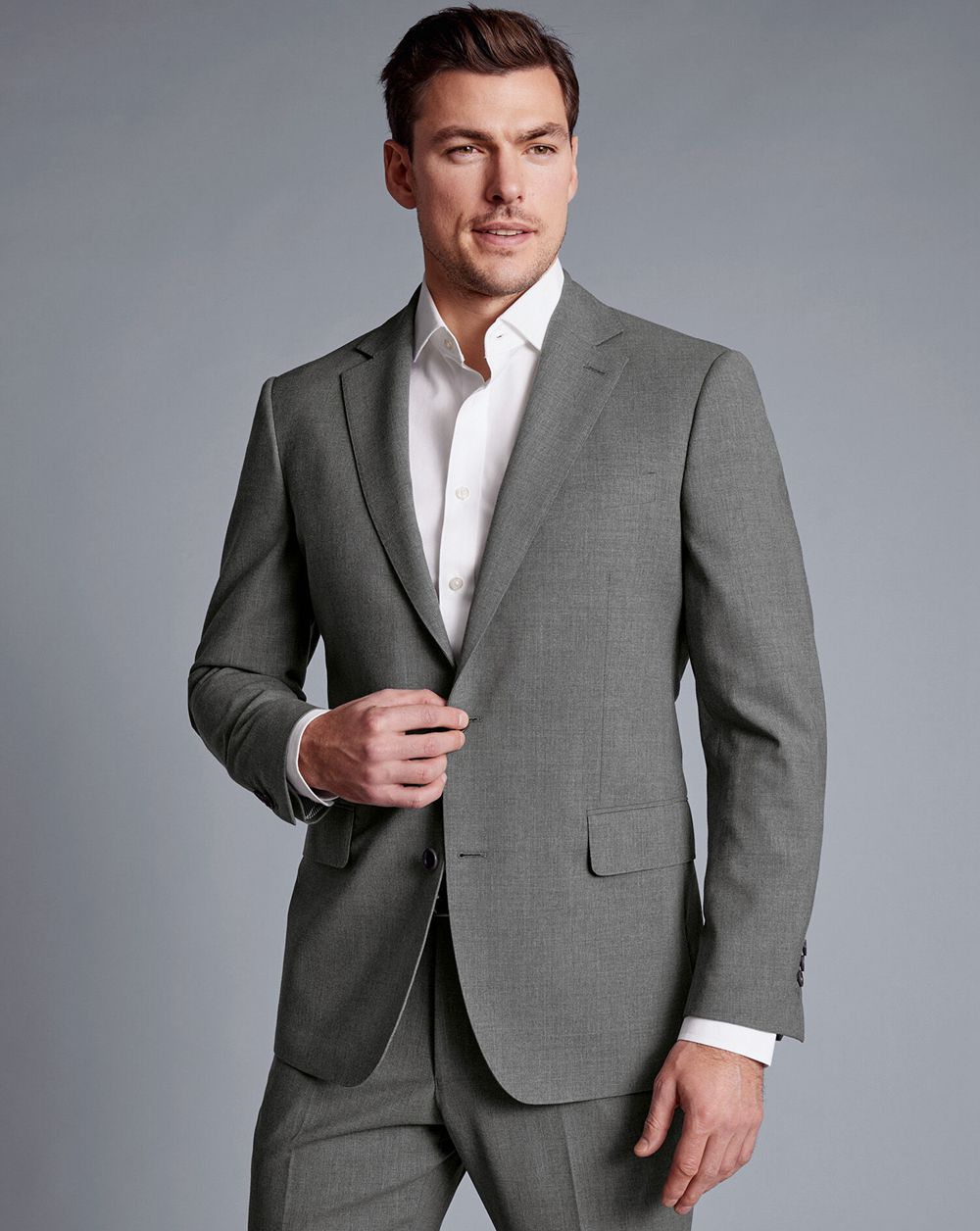 Light Grey Charles Tyrwhitt Ultimate Performance Suit Jacket | HYEGDT-706