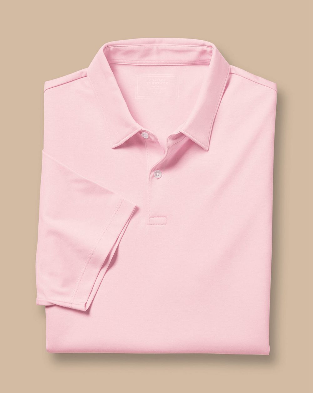 Light Pink Charles Tyrwhitt Smart Jersey Polo | IMUXGA-578