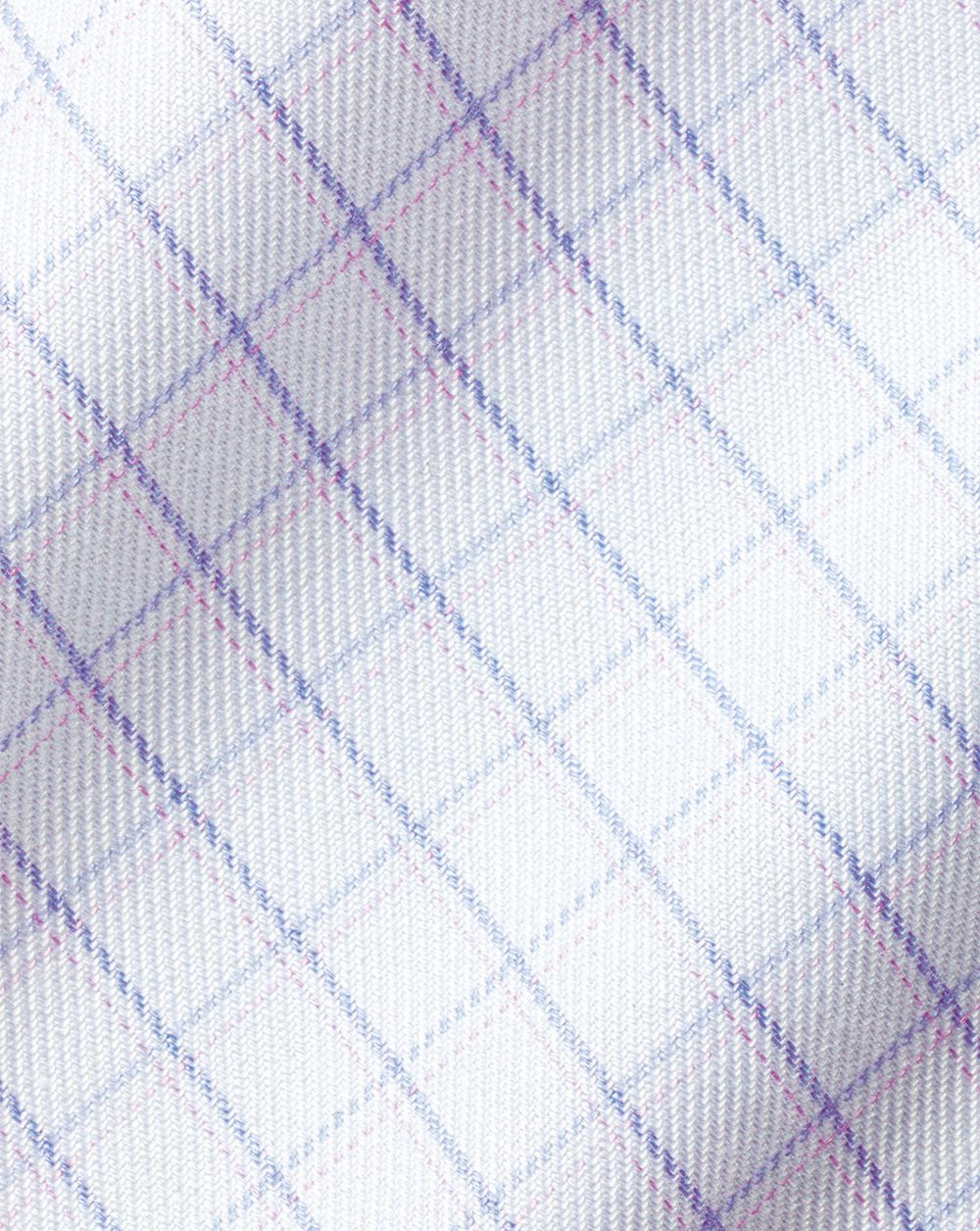 Lilac Purple Charles Tyrwhitt Spread Collar Non-Iron Twill Twin Check Shirt | AXVGKM-831