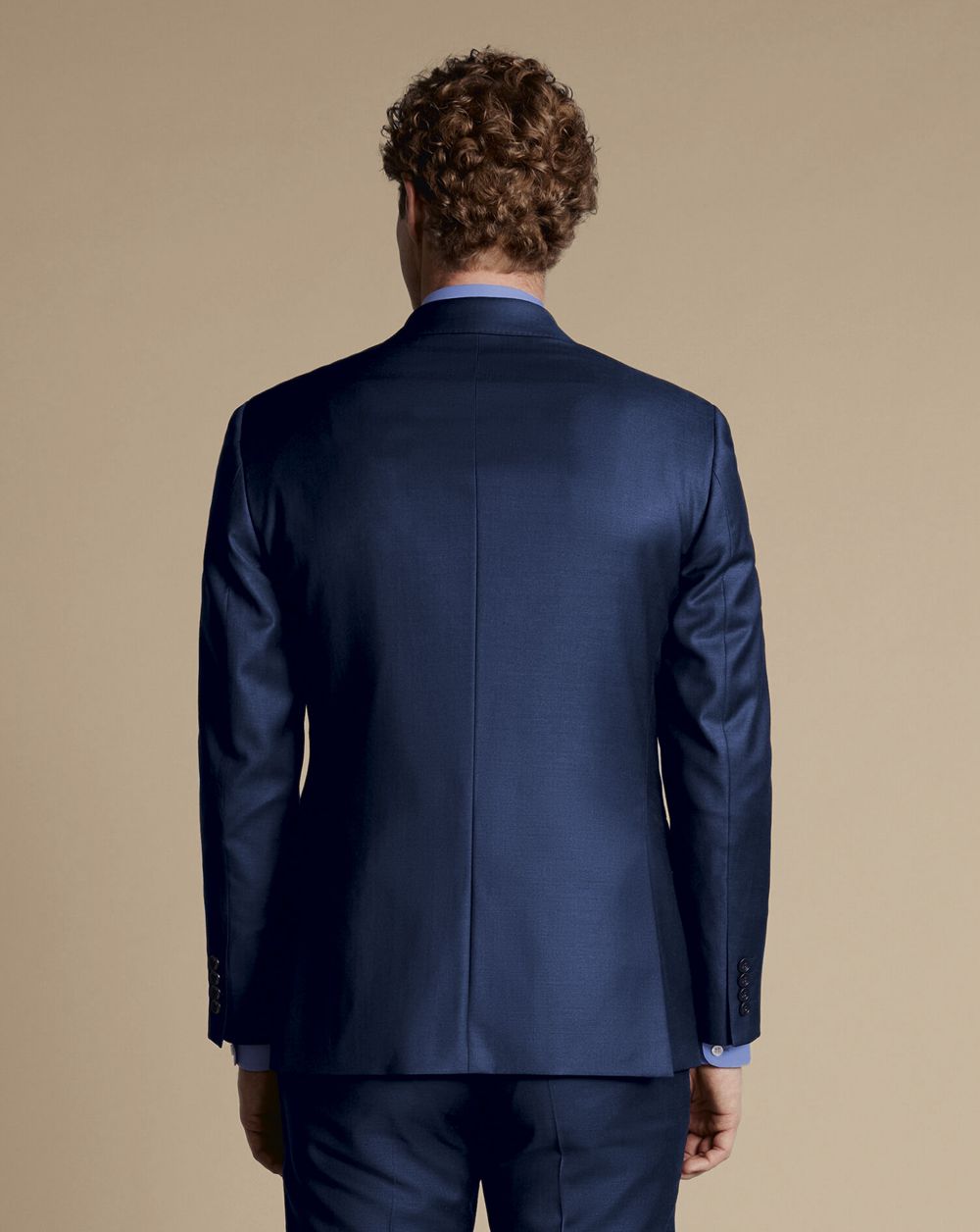 Mid Blue Charles Tyrwhitt Natural Stretch Twill Suit Jacket | XGLVWH-043