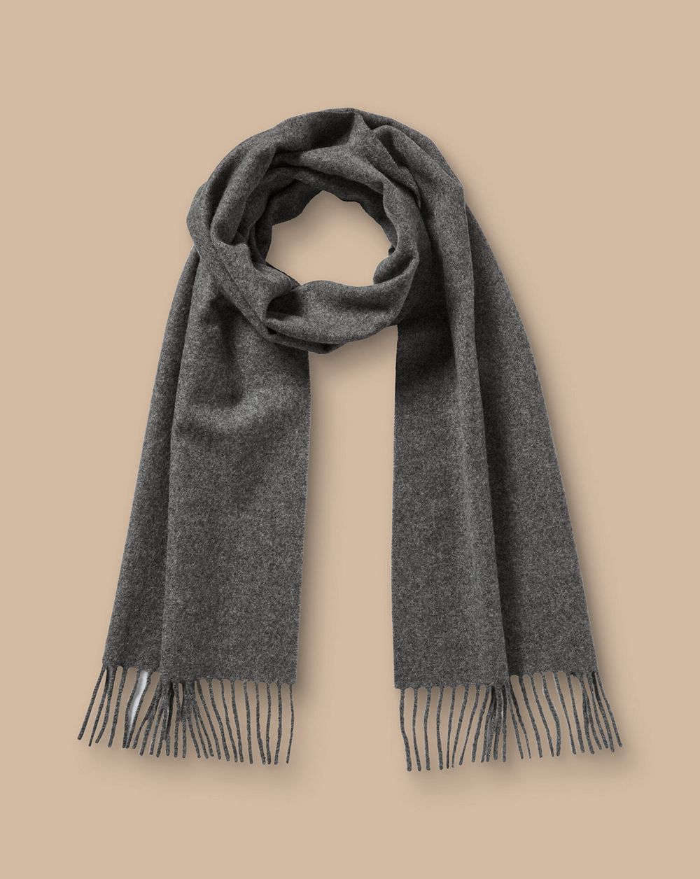 Mid Grey Charles Tyrwhitt Cashmere Scarf | LVUAYN-784