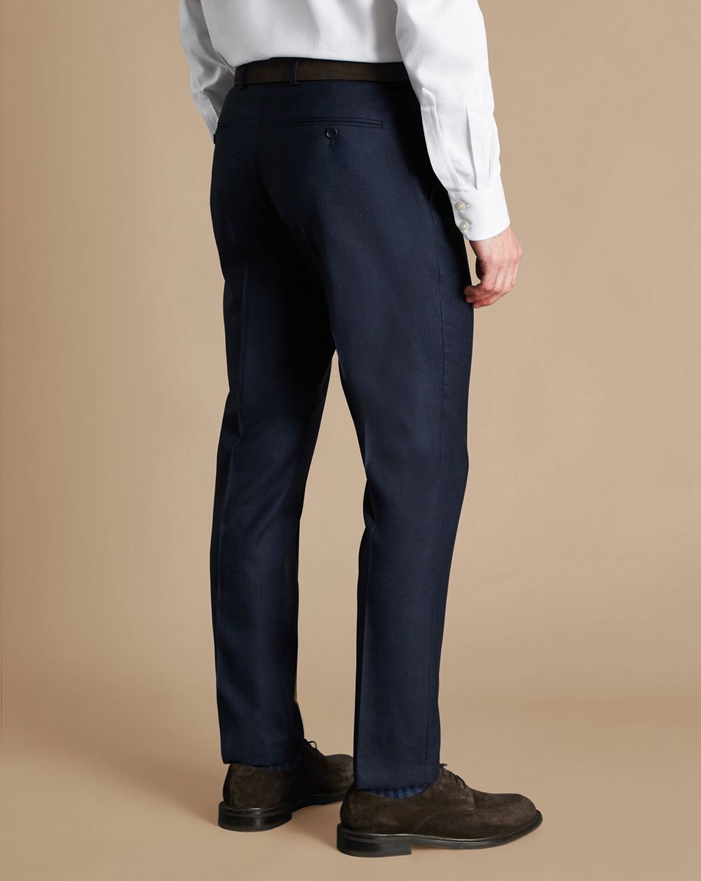 Navy Charles Tyrwhitt End-On-End Ultimate Performance Suit Pants | SKDMFH-021