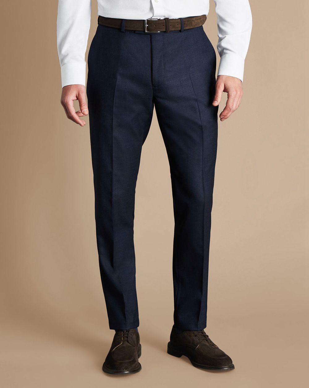 Navy Charles Tyrwhitt End-On-End Ultimate Performance Suit Pants | SKDMFH-021