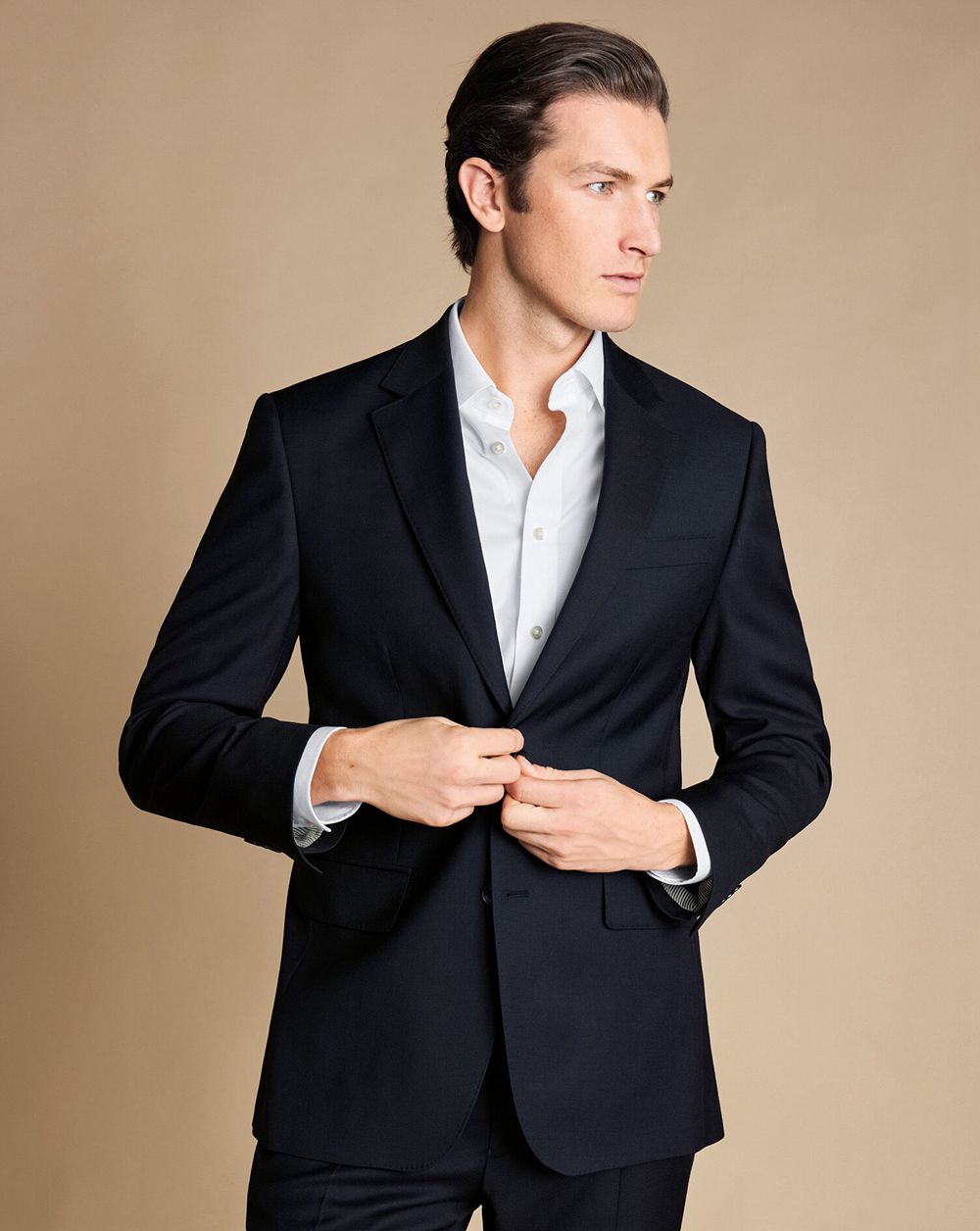 Navy Charles Tyrwhitt Italian Luxury Blazer | LEUMIH-059