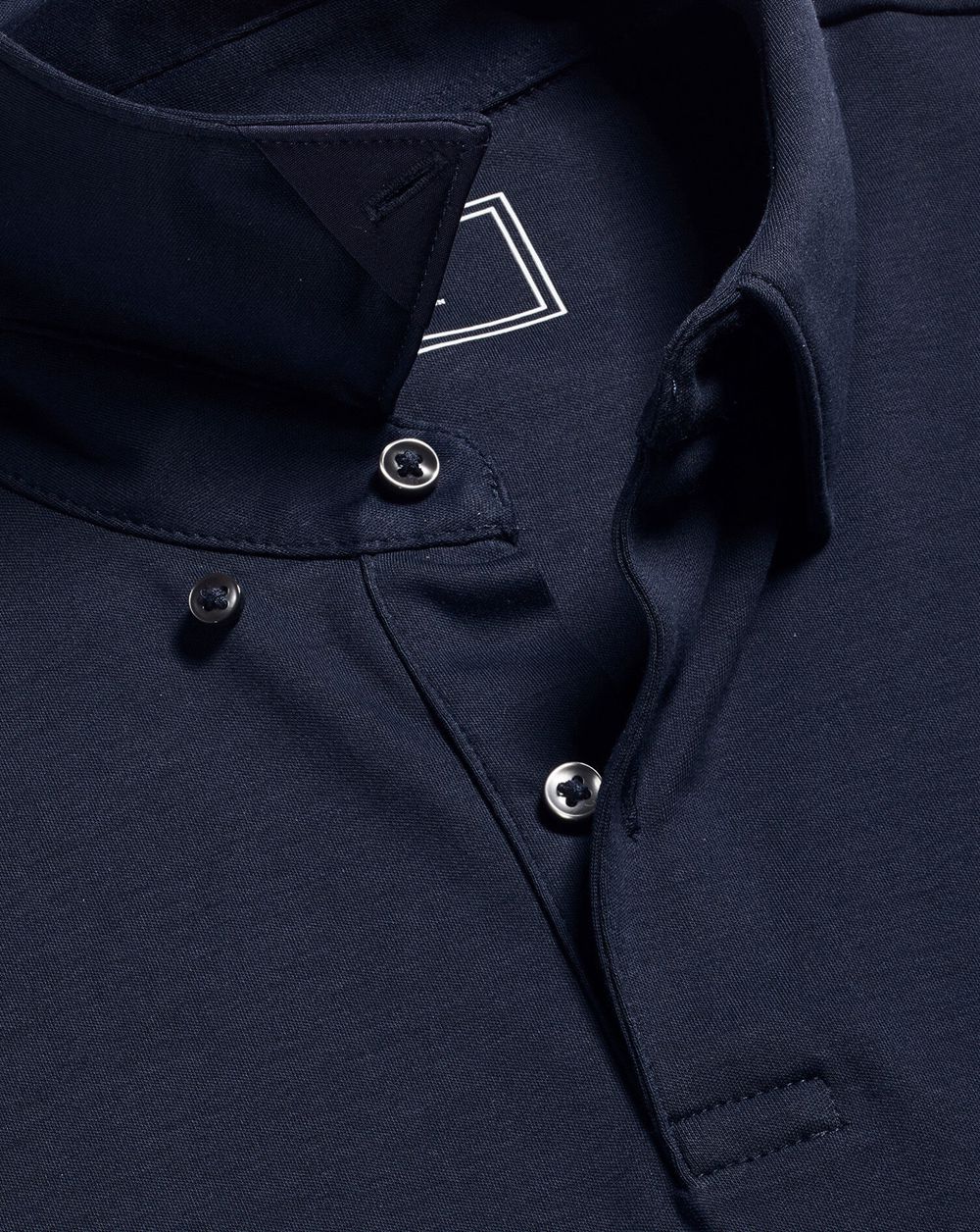 Navy Charles Tyrwhitt Smart Long Sleeve Jersey Polo | DQFGVE-657