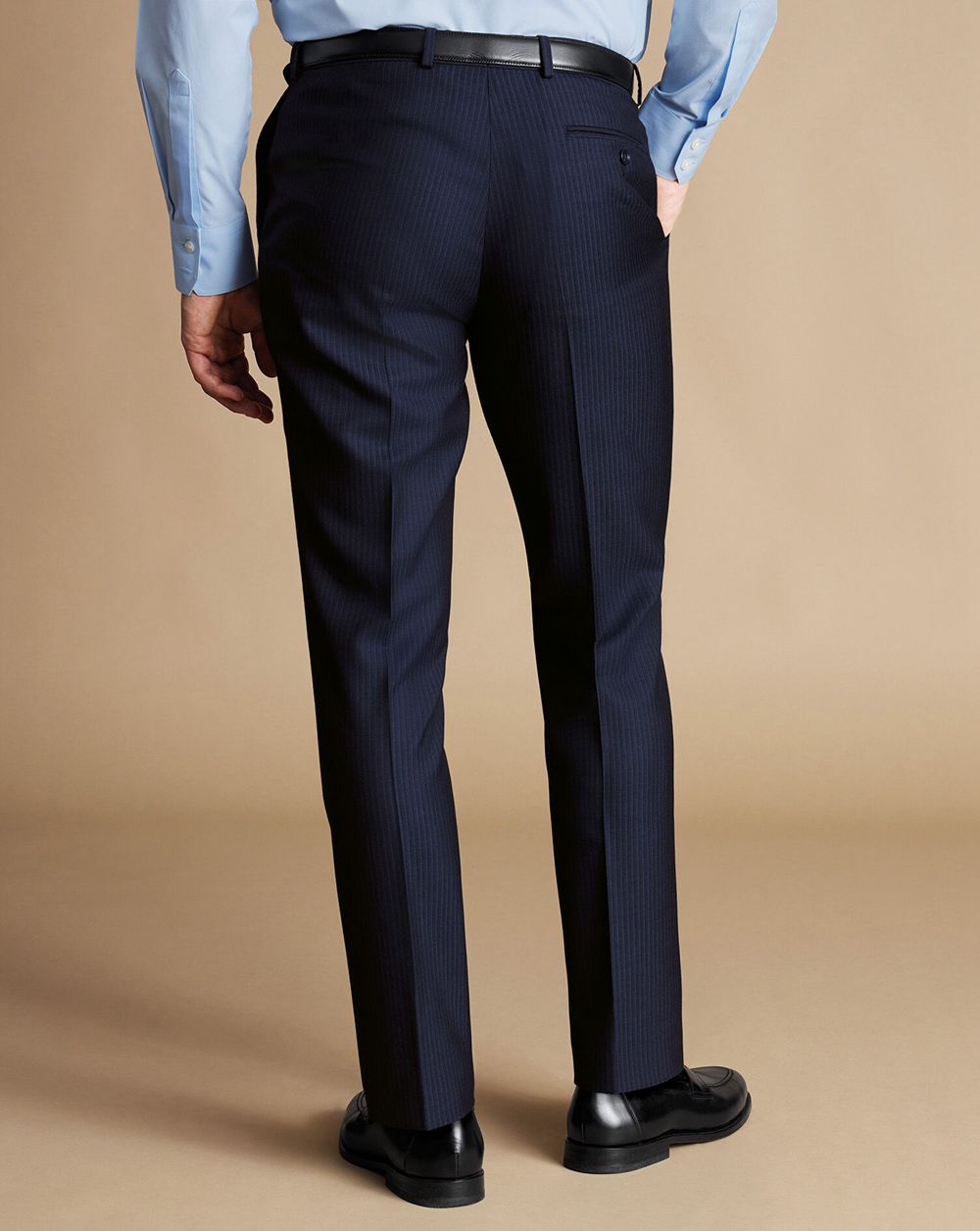 Navy Charles Tyrwhitt Stripe Suit Pants | DUCHNF-291