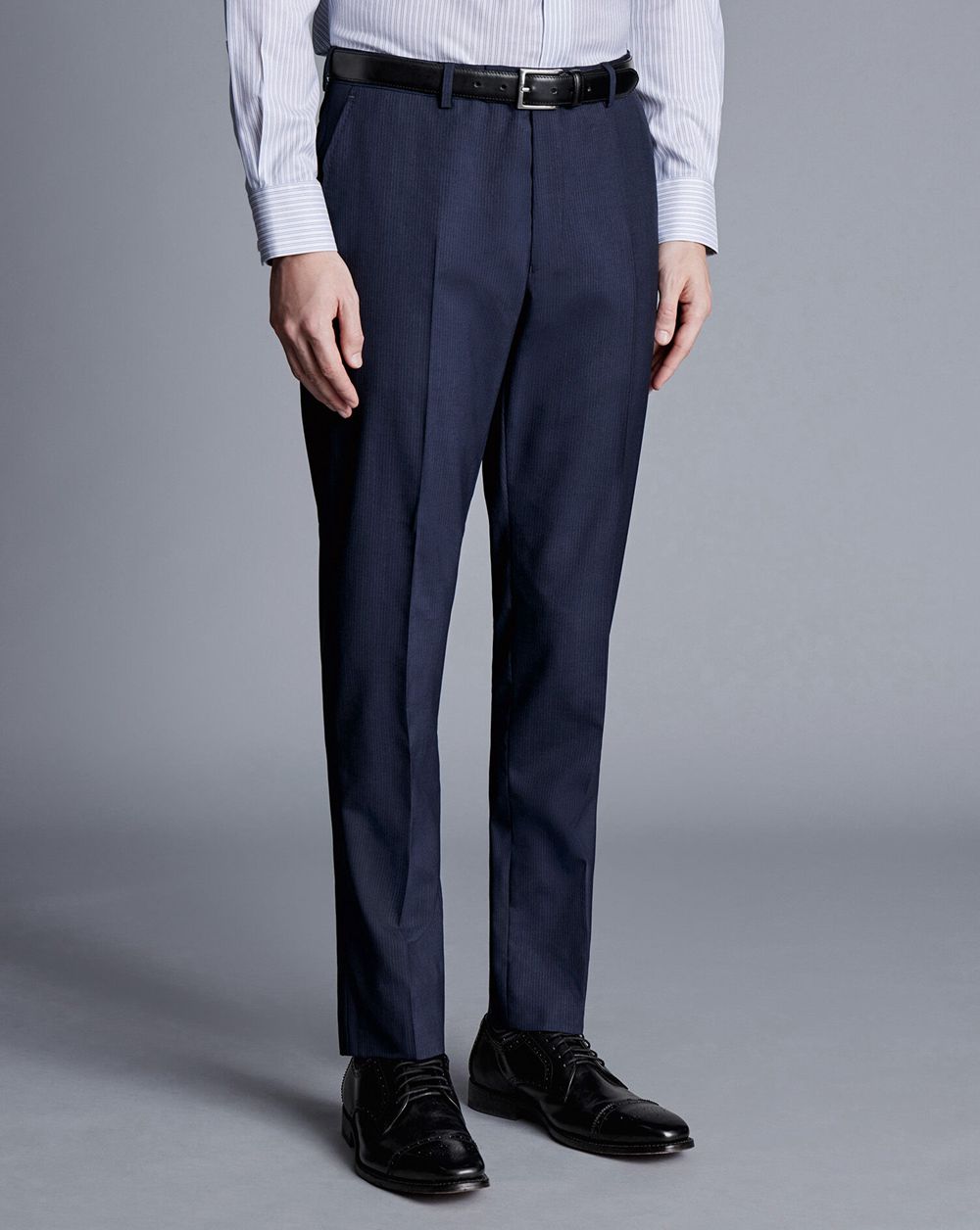 Navy Charles Tyrwhitt Stripe Suit Pants | SPRWGV-581