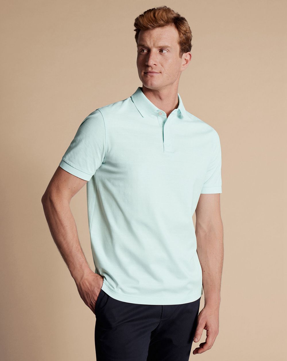 Pale Teal Green Charles Tyrwhitt Tyrwhitt Cool Polo | EYFHQV-326