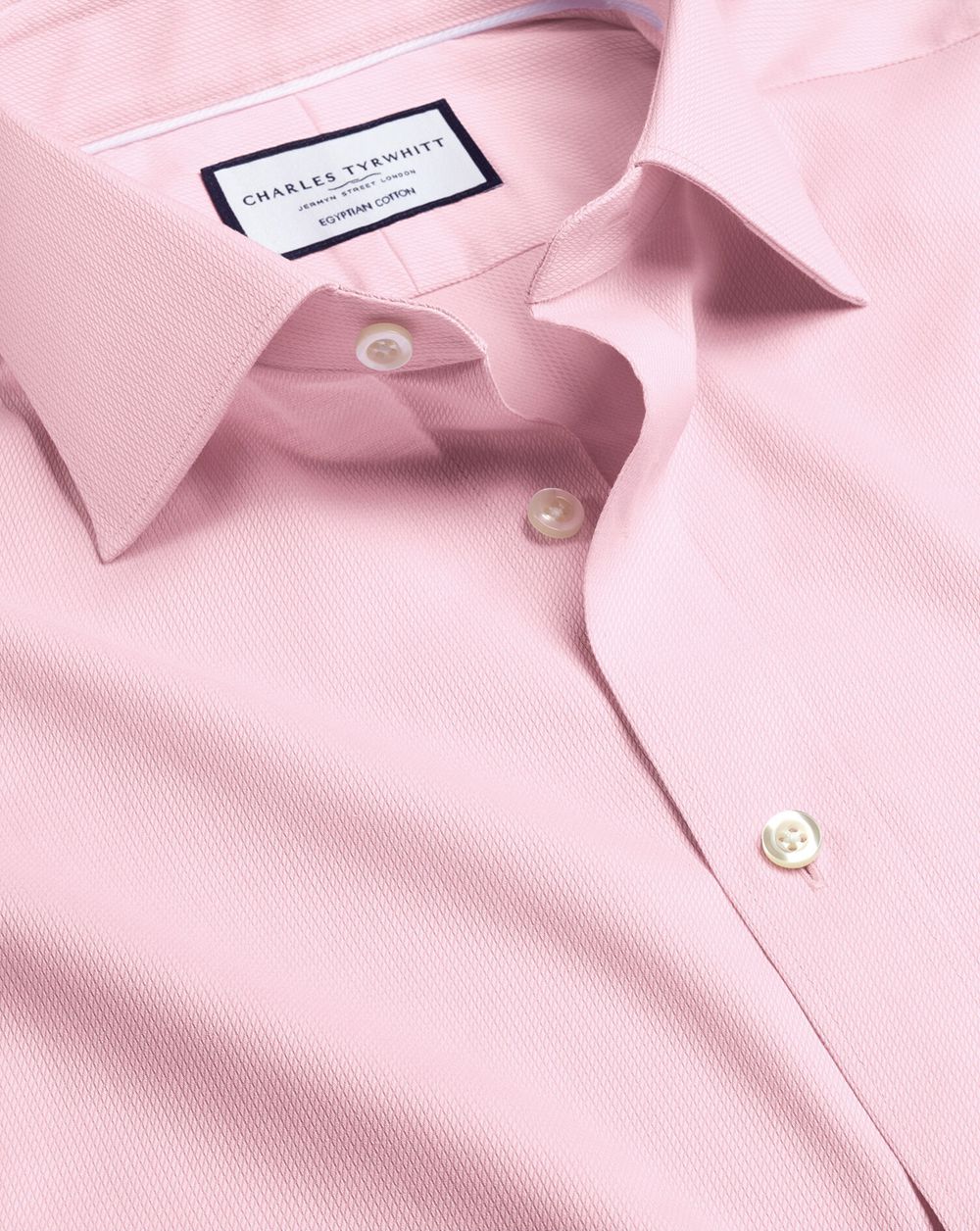 Pink Charles Tyrwhitt Semi-Spread Collar Egyptian Cotton Windsor Weave Shirt | FOTJGY-613