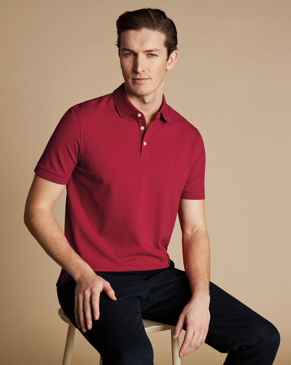 Red Charles Tyrwhitt Tyrwhitt Pique Polo | TOZXIJ-591