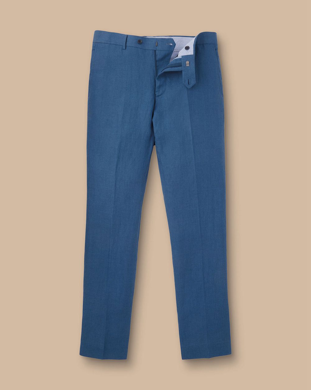 Royal Blue Charles Tyrwhitt Linen Pants | BMRXKU-102