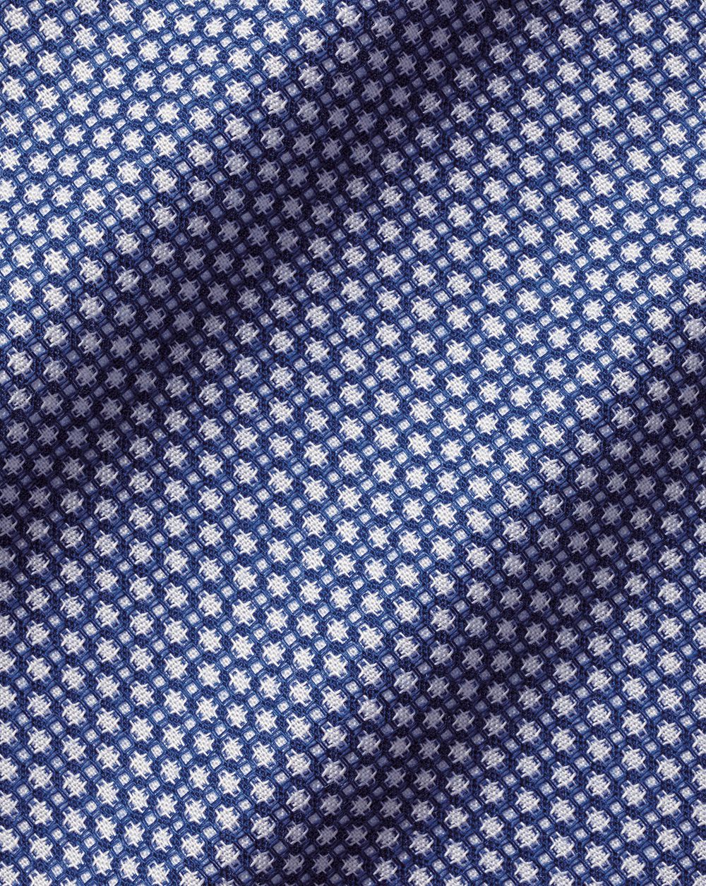 Royal Blue Charles Tyrwhitt Non-Iron Oval Stretch Texture Shirt | KEHWLX-582