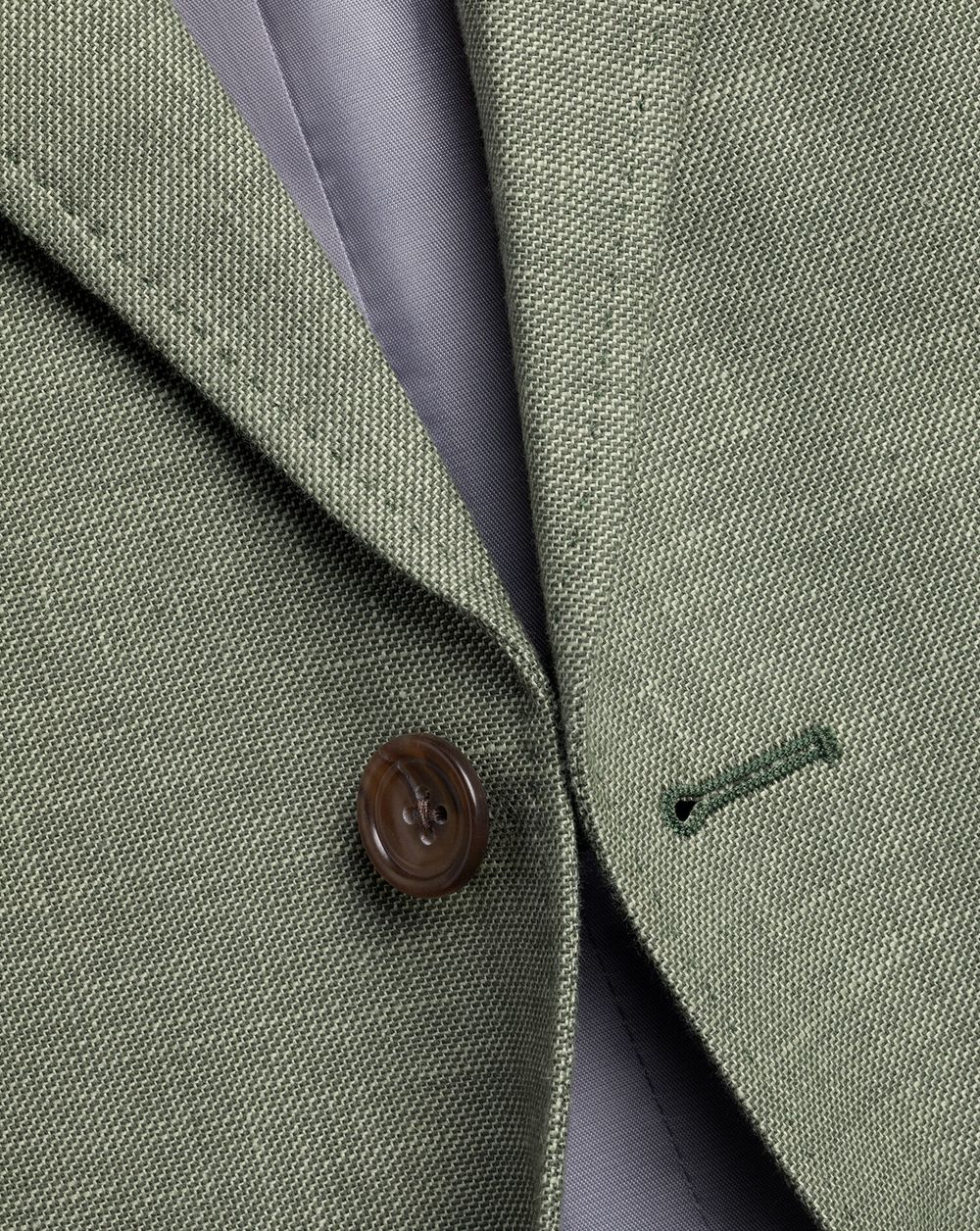 Sage Green Charles Tyrwhitt Linen Cotton Jacket | NGRYJZ-208