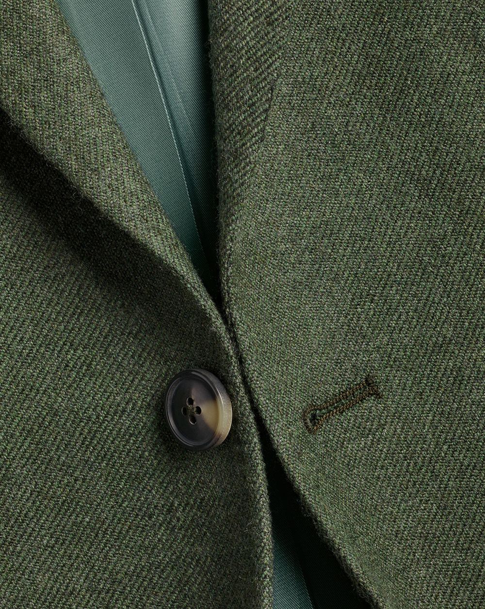 Sage Green Charles Tyrwhitt Twill Wool Texture Jacket | MNJIZO-790