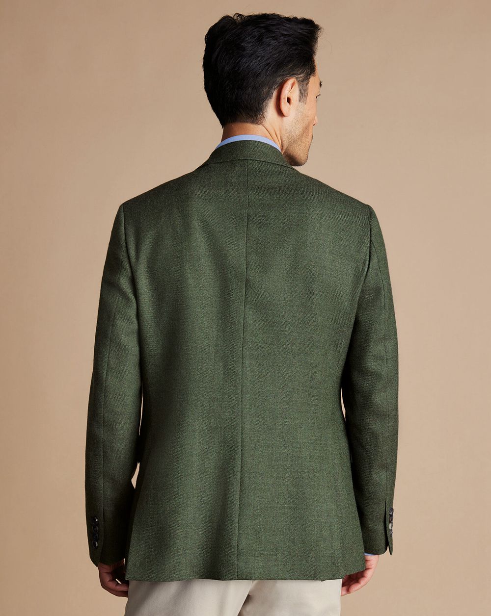 Sage Green Charles Tyrwhitt Twill Wool Texture Jacket | MNJIZO-790