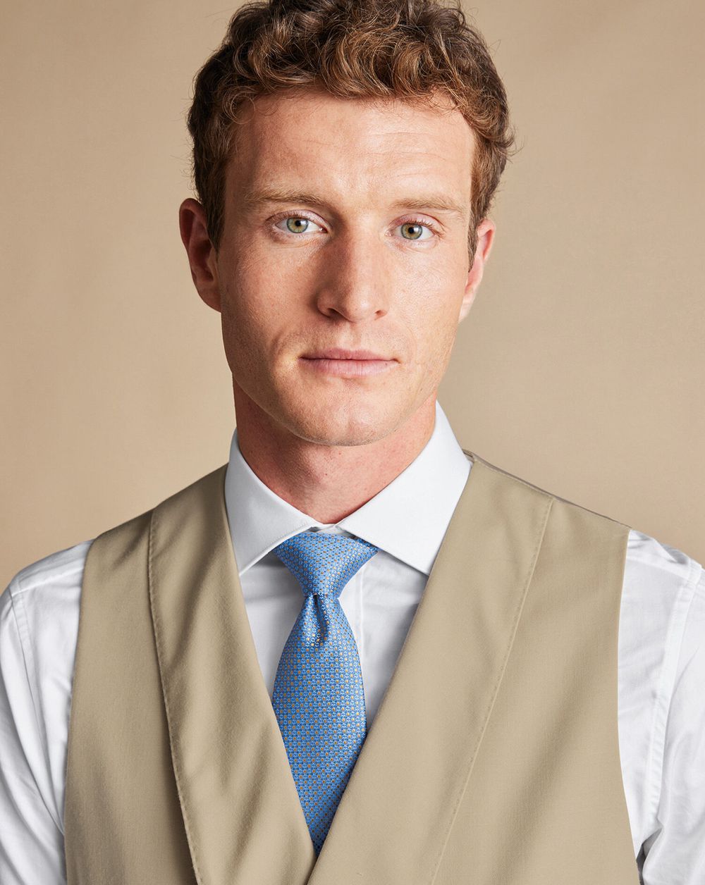 Sand Charles Tyrwhitt Morning Suit Vest | FCHDBW-863