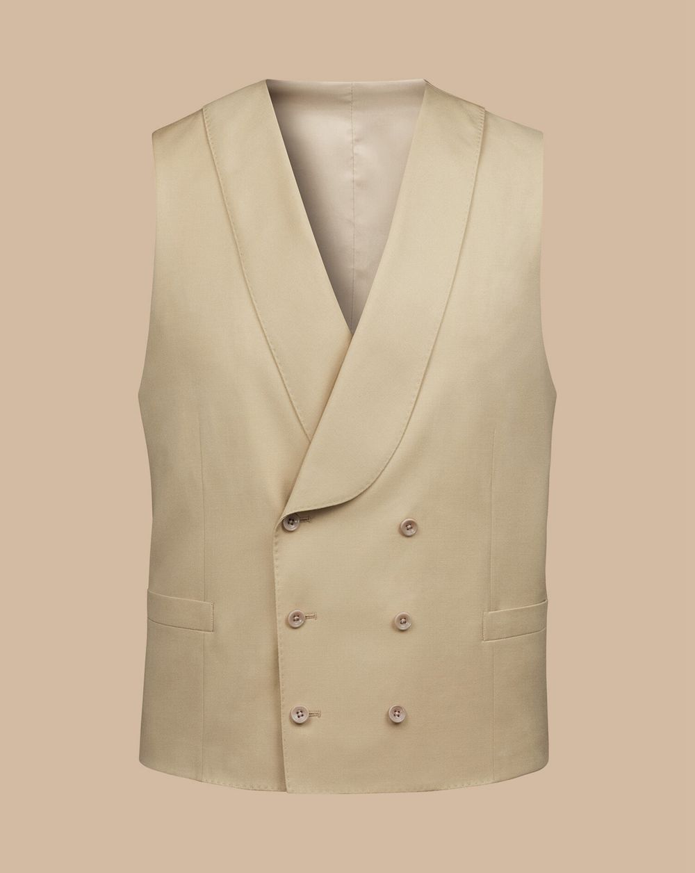 Sand Charles Tyrwhitt Morning Suit Vest | FCHDBW-863