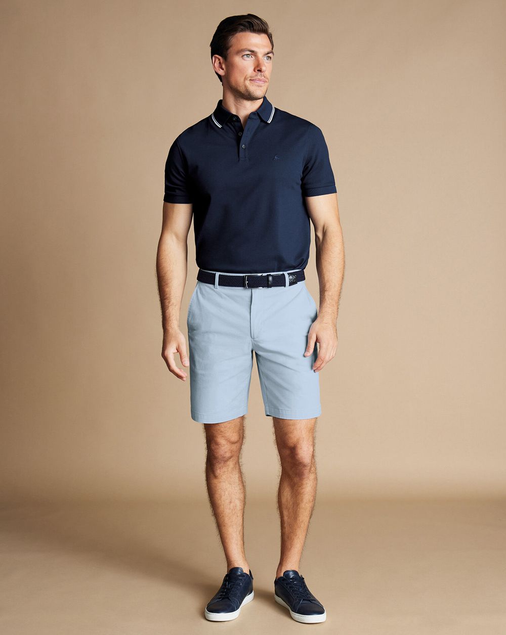 Sky Blue Charles Tyrwhitt Cotton Shorts | VNBGXI-936