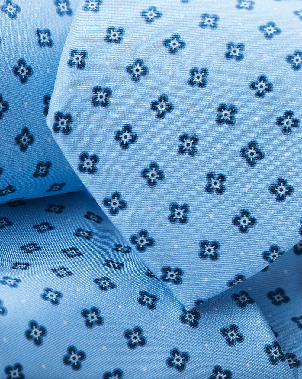 Sky Blue Charles Tyrwhitt Medallion Print Silk Tie | AMRJNV-183