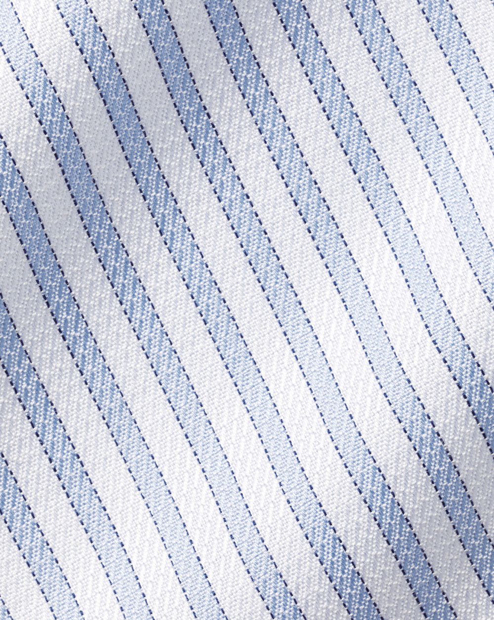 Sky Blue Charles Tyrwhitt Semi-Spread Collar Egyptian Cotton Stripe Shirt | JDLBUI-401