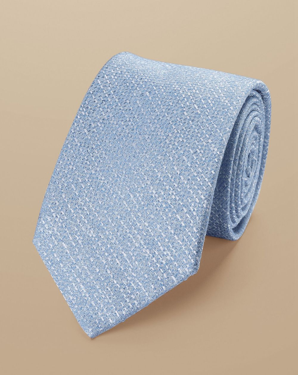 Sky Blue Charles Tyrwhitt Silk Wool Blend Tie | HLYUWB-870