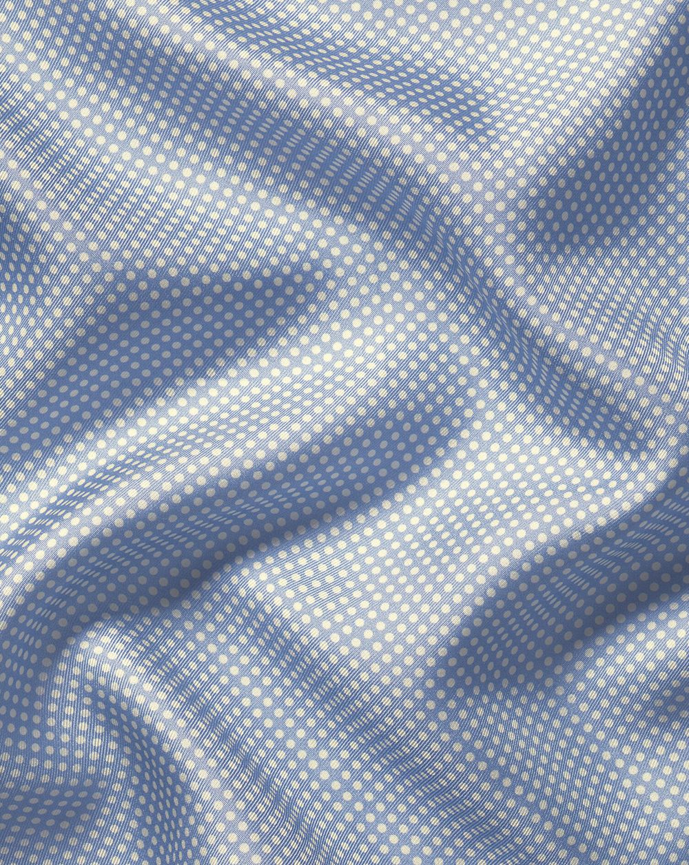 Sky Blue Charles Tyrwhitt Spot Print Silk Pocket Square | GNWHAX-498