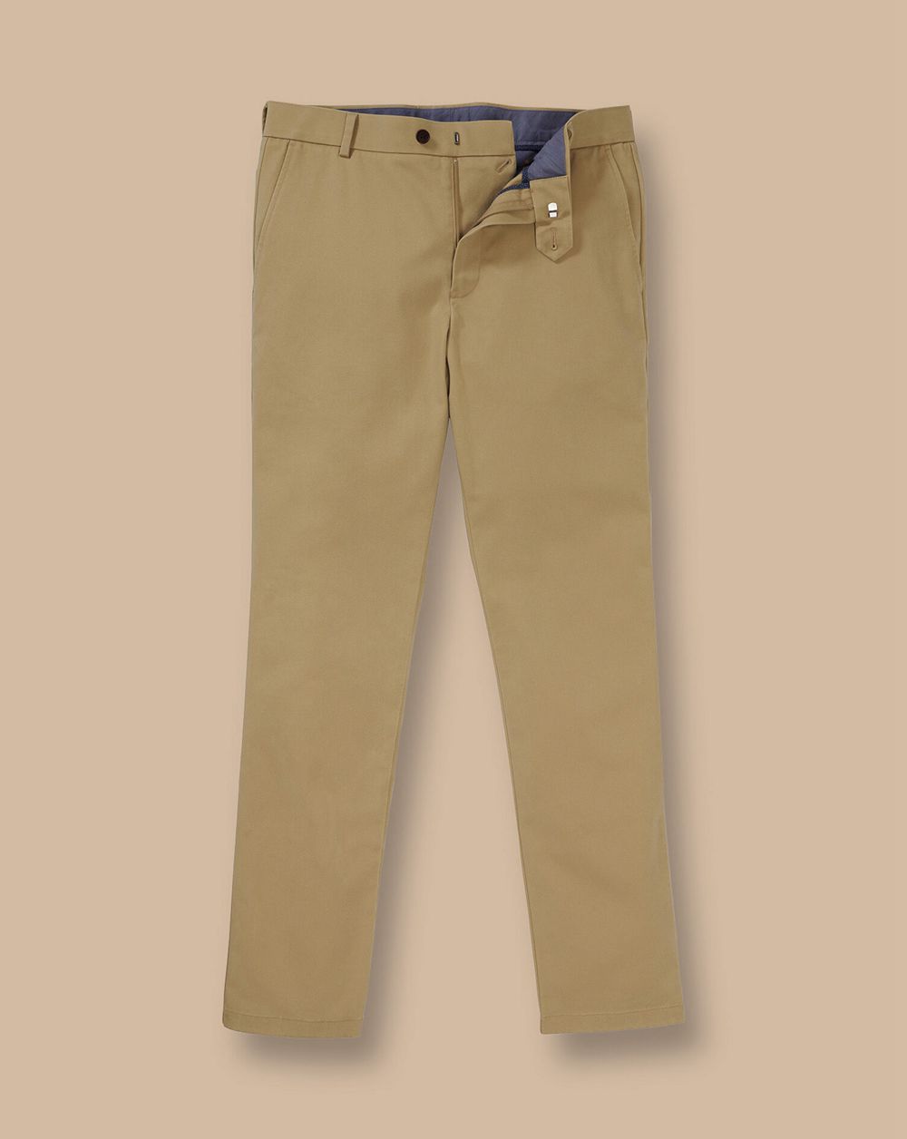 Tan Charles Tyrwhitt Ultimate Non-Iron Chinos | TVGBUJ-263