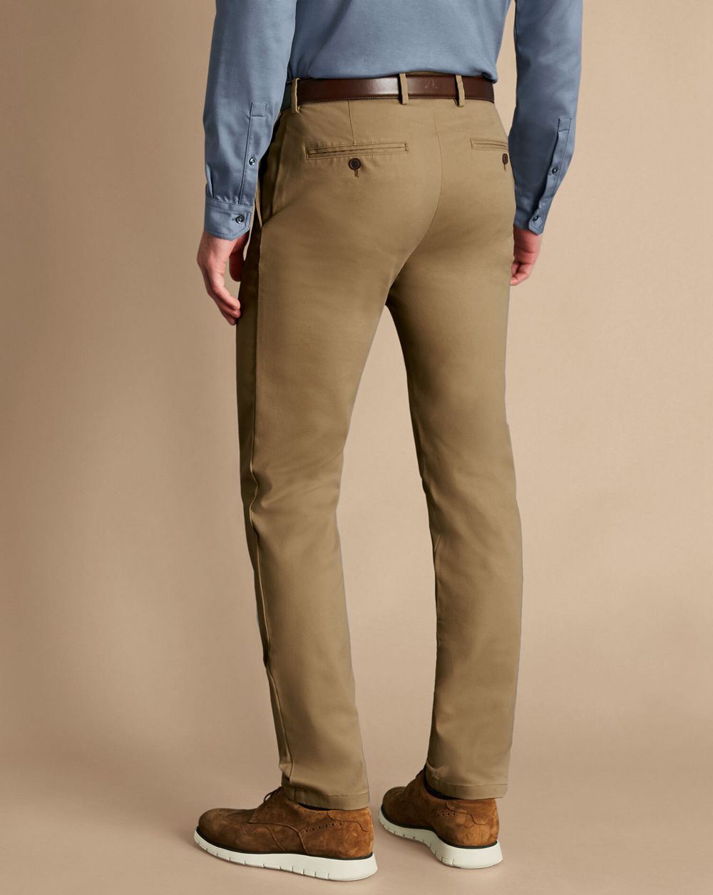 Tan Charles Tyrwhitt Ultimate Non-Iron Chinos | TVGBUJ-263