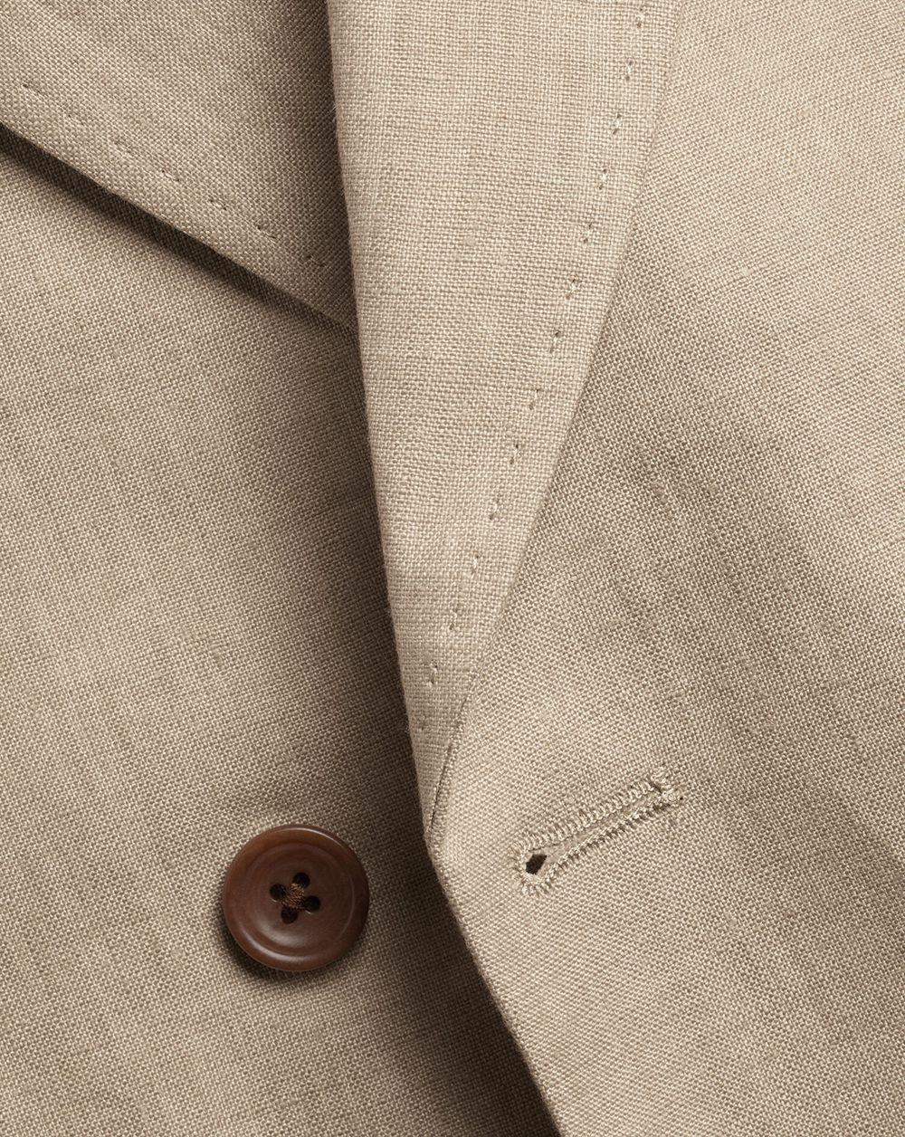 Taupe Charles Tyrwhitt Double Breasted Linen Jacket | WCTNIF-724