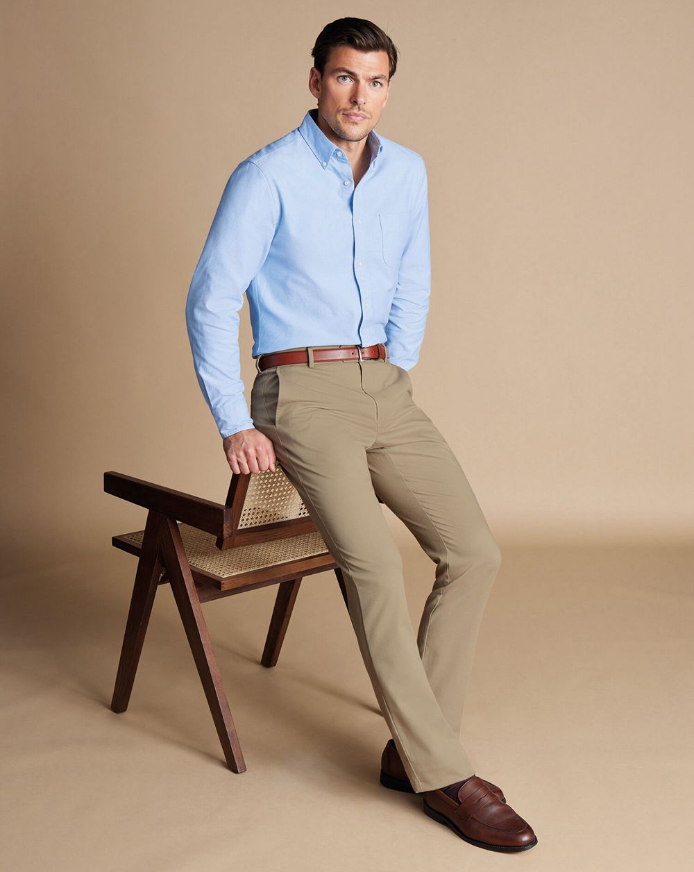 Taupe Charles Tyrwhitt Ultimate Non-Iron Chinos | LNJTHX-694