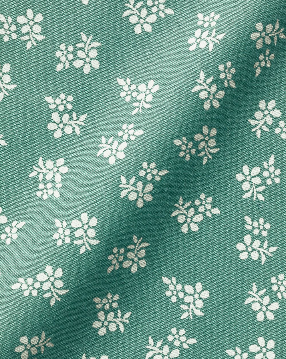 Teal Green Charles Tyrwhitt Non-Iron Floral Print Short Sleeve Shirt | EFGNDH-237