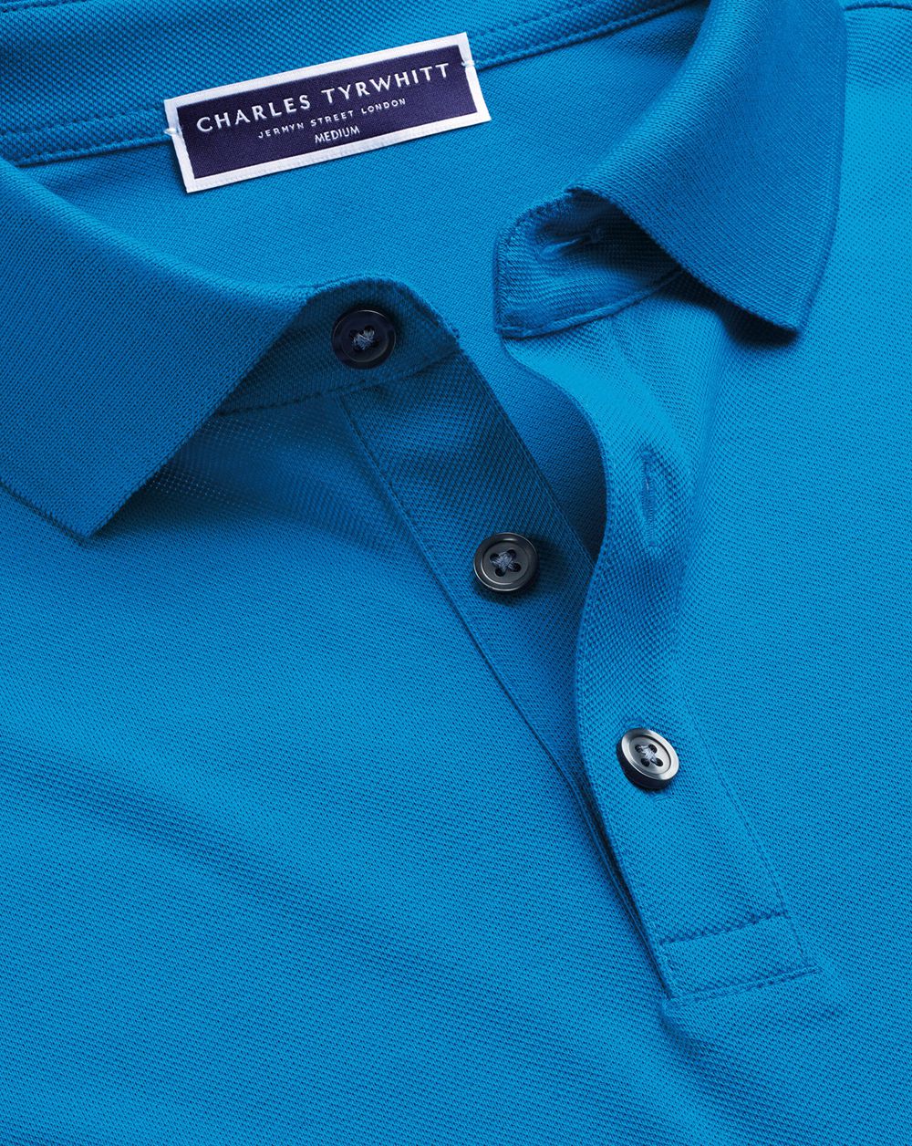 Turquoise Charles Tyrwhitt Tyrwhitt Pique Polo | RZJCOV-128