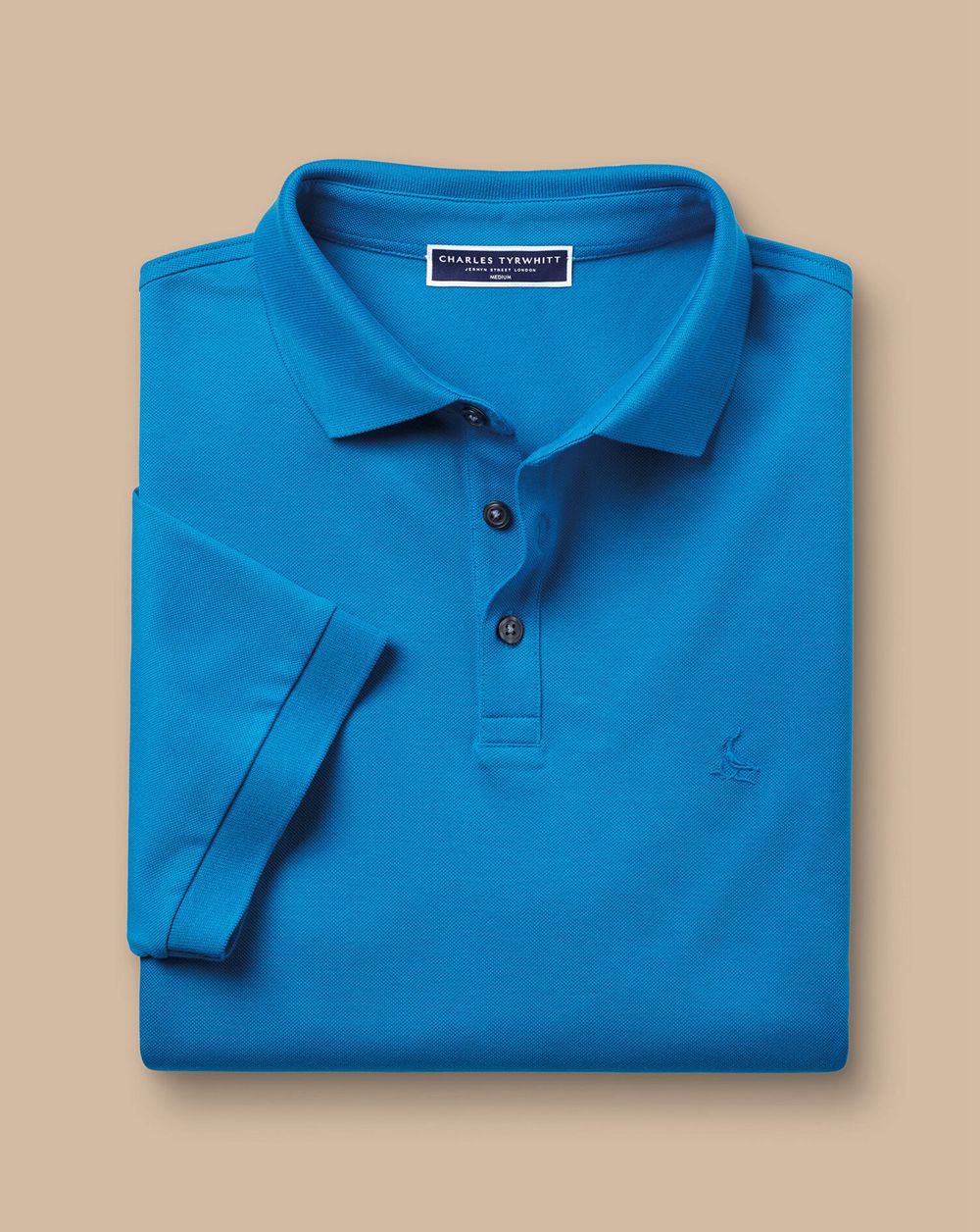 Turquoise Charles Tyrwhitt Tyrwhitt Pique Polo | RZJCOV-128