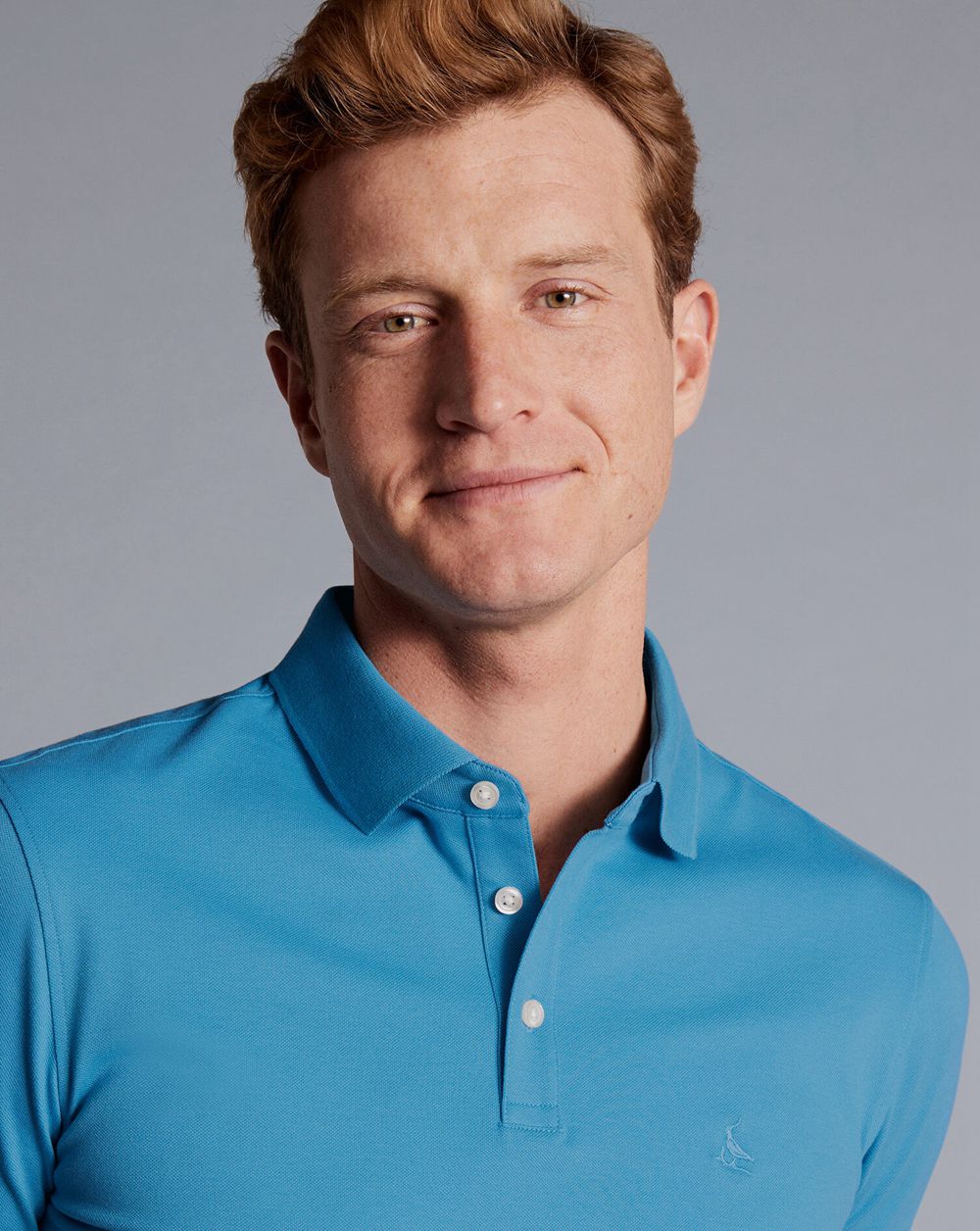 Turquoise Charles Tyrwhitt Tyrwhitt Pique Polo | VLGNRY-432