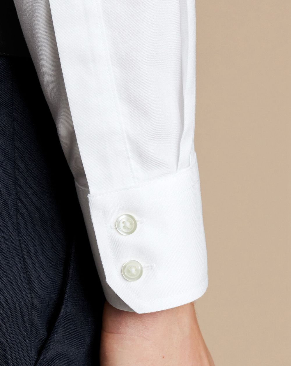 White Charles Tyrwhitt Extreme Spread Collar Non-Iron Twill Shirt | UJGDOH-175