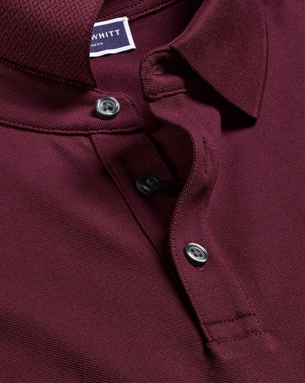 Wine Red Charles Tyrwhitt Tyrwhitt Pique Polo | VQJNPY-874